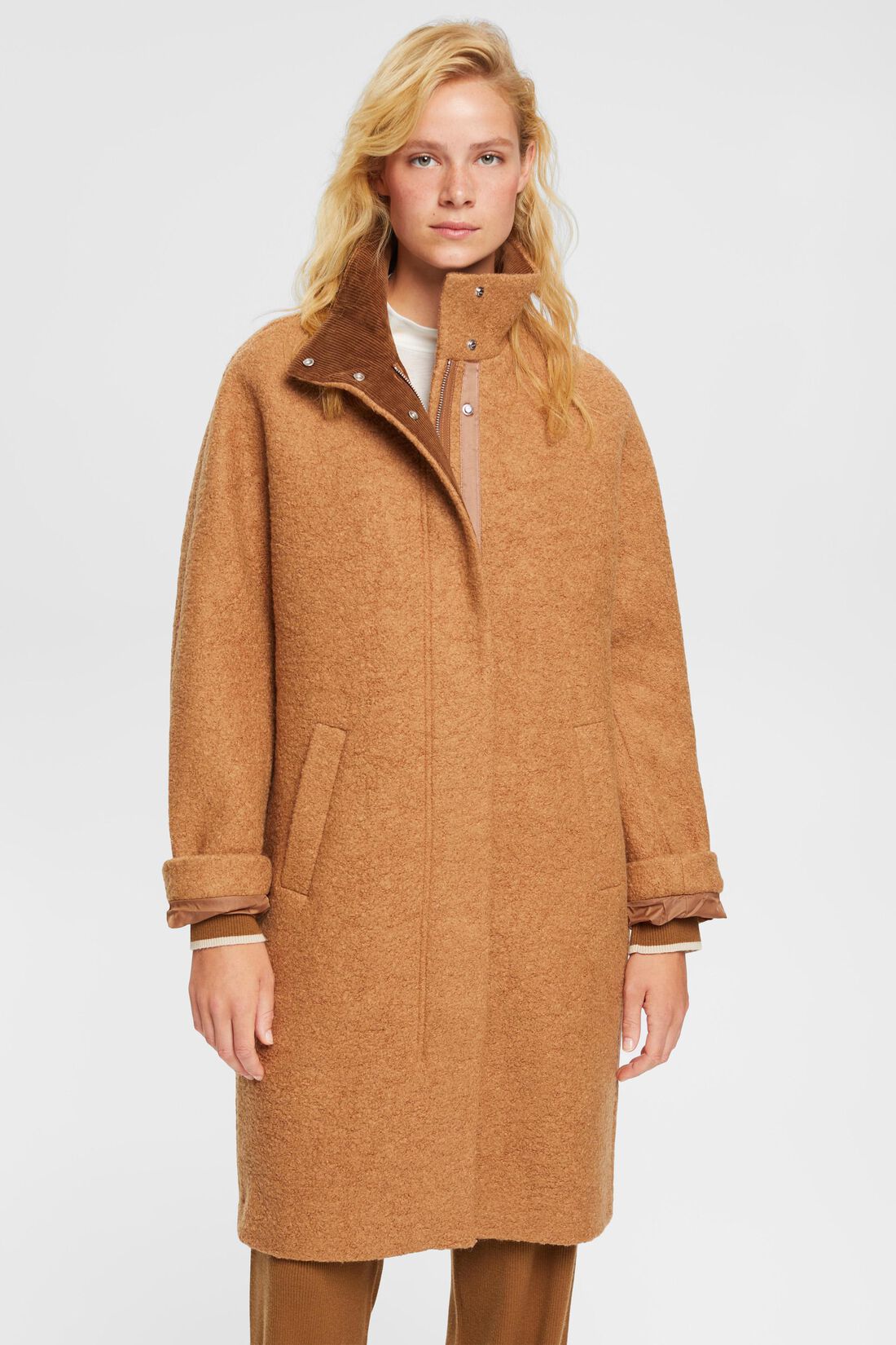 manteau esprit femme camel