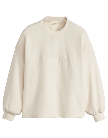 t-shirt femme  levi's gr leo crew 2.0 neutrals