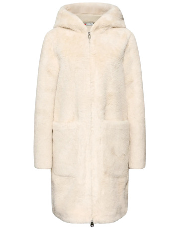 manteau femme  street fake fur coat w. hoody