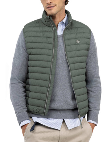 cazadora homme  el ganso veste acolchado básico verde