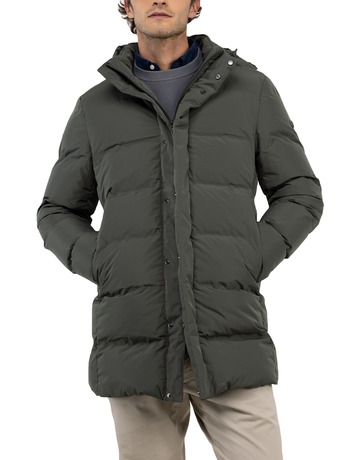 cazadora homme  el ganso manteau plumas largo verde