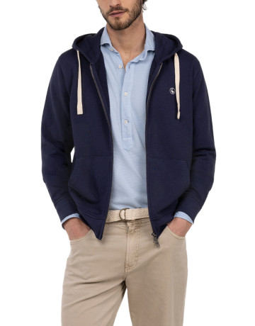 sweat-shirt homme  el ganso sweat-shirt cremallera marino