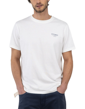 t-shirt homme  el ganso t-shirt peces blanco
