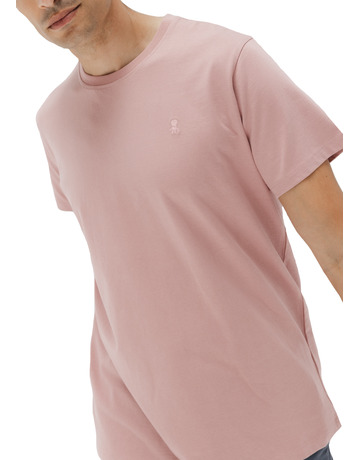 t-shirt homme  el pulpo t-shirt básica bordado rosa p