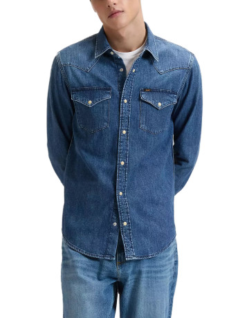 chemise homme  lee regular western shirt brooksid