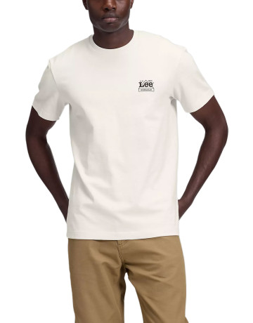 t-shirt homme  lee workwear crew tee ecru
