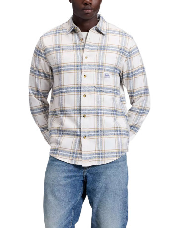 chemise homme  lee workwear shirt 2.0 ecru