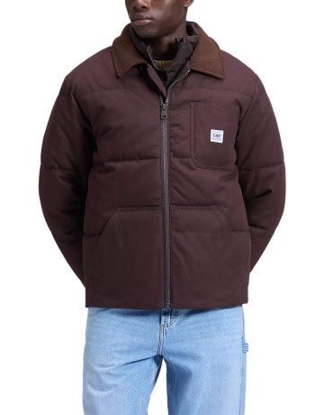 cazadora homme  lee workwear puffer chocolate tort