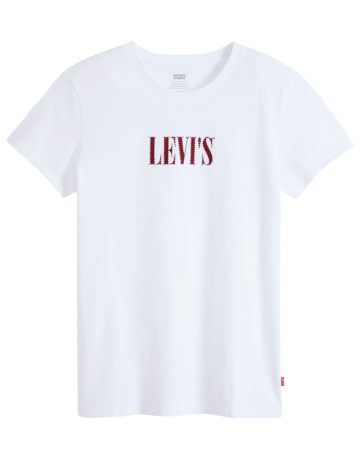 t-shirt femme  levi's the perfect tee serif stud out