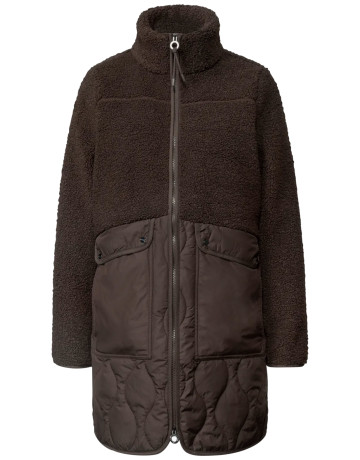 femme mat mix teddy coat w. quilting 17111