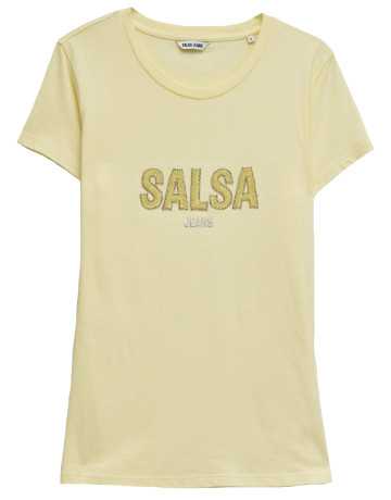 t-shirt femme  salsa jeans institutional beaded branding