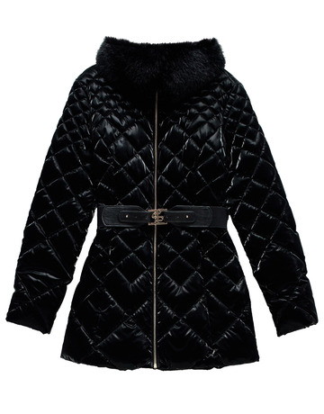 manteau femme  salsa velvet-effect puffer coat
