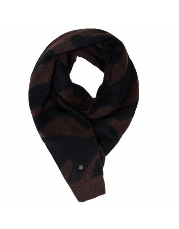  salsa jeans animal print knit scarf