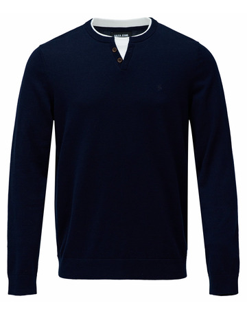 maillot homme  salsa jeans knit henley w/ collar maillot d