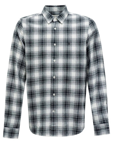 chemise homme  salsa jeans plaid cotton shirt slim fit