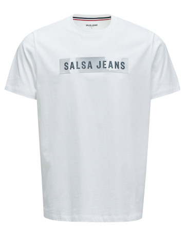 t-shirt homme  salsa jeans t-shirt slim fit branding w/ f