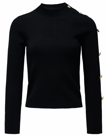 maillot femme  salsa jeans turtleneck sweater with button