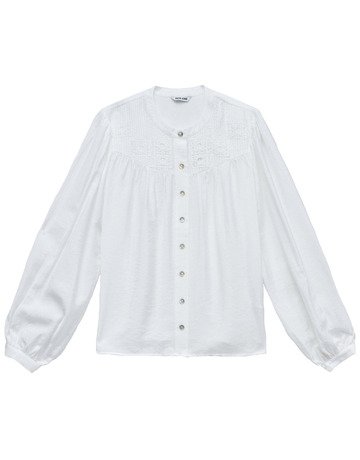 chemise femme  salsa jeans shirt with embroidered detail