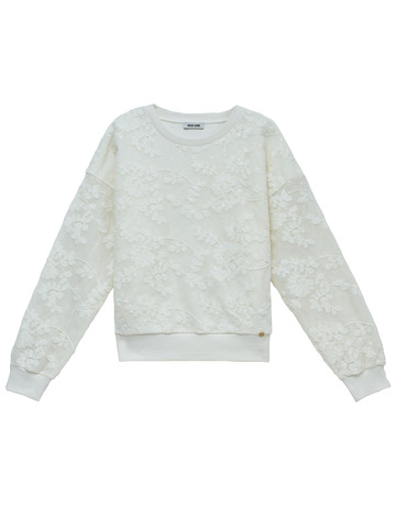 sweat-shirt femme  salsa jeans sweatshirt with floral embroid