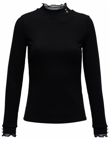 t-shirt femme  salsa jeans turtleneck longsleeve w/ frill