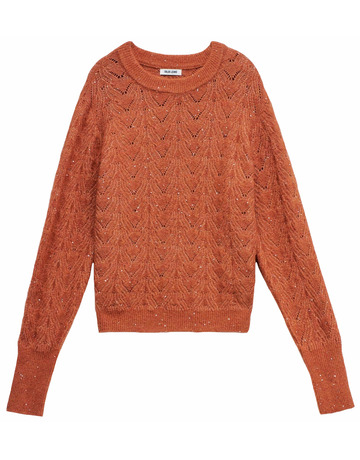 maillot femme  salsa jeans sweater with shiny detail