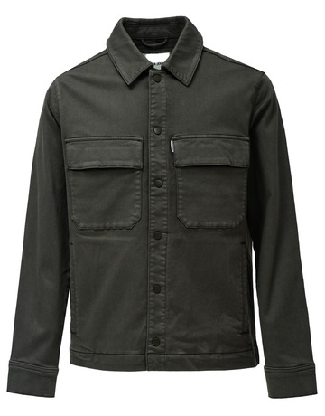 chemise homme  salsa jeans overshirt s-activ dark green s