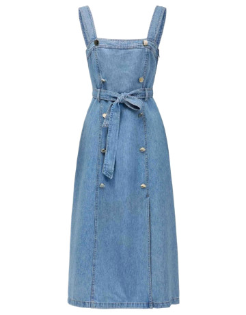 robe femme  salsa jeans dress w/ straps and belt