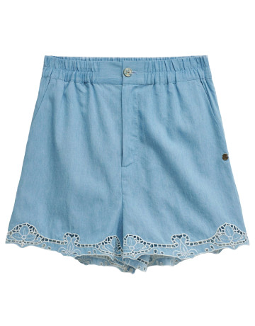 le short femme  salsa jeans short w/ embroidery detail