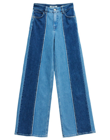 jeans femme  salsa jeans jeans faith wide w/ denim mix