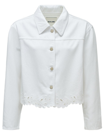 manteau femme  salsa jeans denim jacket w/ embroydery