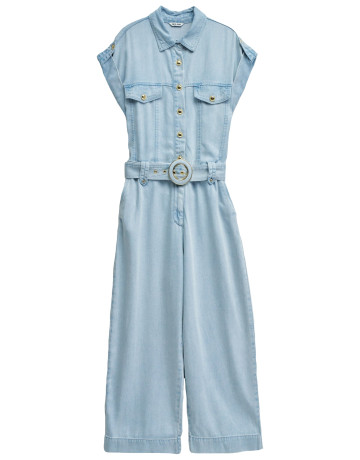 singe femme  salsa jeans overall in lightdenim