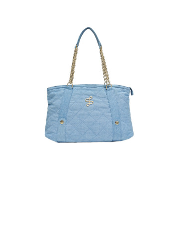 femme denim bag w/chain 852