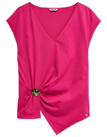 t-shirt femme  salsa jeans fahion t-shirt w/ metal applic