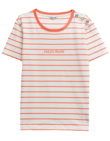 t-shirt femme  salsa jeans stripes branding t-shirt