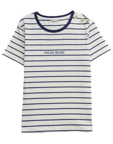 t-shirt femme  salsa jeans stripes branding t-shirt
