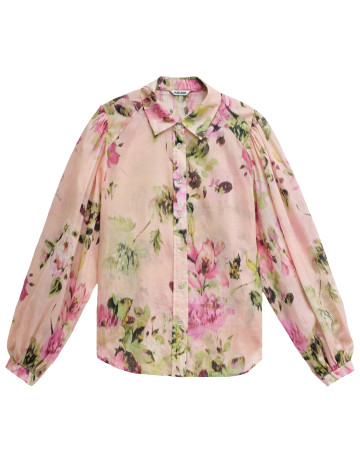 chemise femme  salsa jeans flower print basic shirt