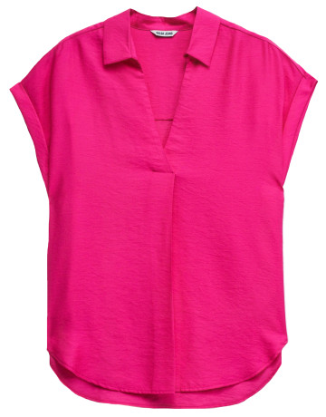 chemise femme  salsa jeans pleated neckline blouse