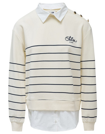 femme stripped twofer sweatshirt 110