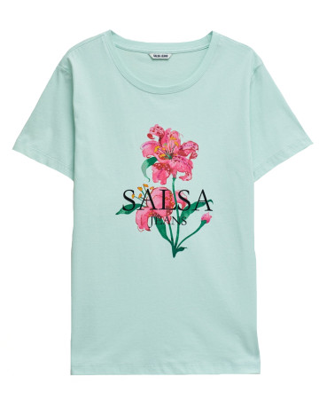 t-shirt femme  salsa jeans flower print t-shirt