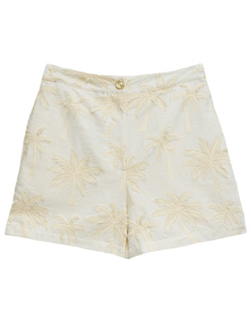 le short femme  salsa jeans short textured 3d fabric effec