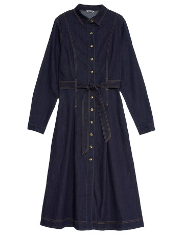 robe femme  salsa jeans denim dress w/ belt