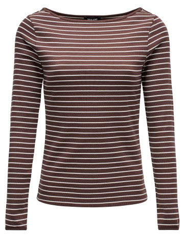 t-shirt femme  salsa jeans long sleeve w/ strpes and cuff