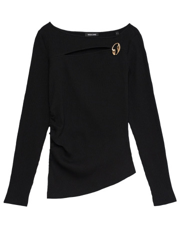 t-shirt femme  salsa jeans long sleeve with neckline meta