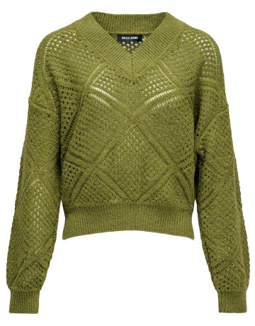 maillot femme  salsa jeans pointelle sweater with light s