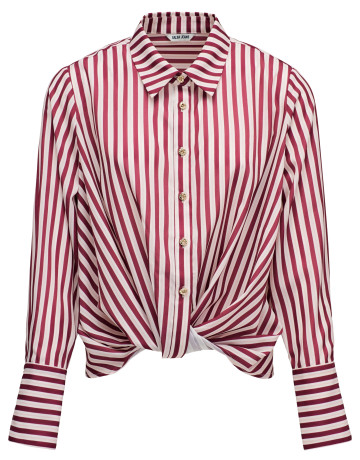 chemise femme  salsa jeans stripped satin wrap blouse