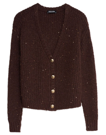  salsa jeans knit cardigan with sequins