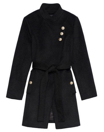 manteau femme  salsa jeans grace wool coat with buttons