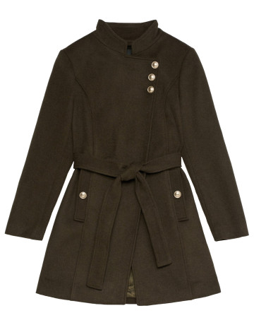 manteau femme  salsa jeans grace wool coat with buttons