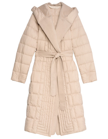 manteau femme  salsa jeans long puffer with wool scarf