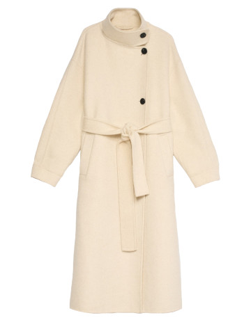 manteau femme  salsa jeans long handmade wool coat